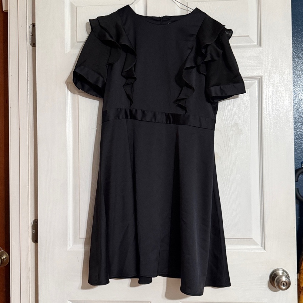Elegant Black Ruffle Dress